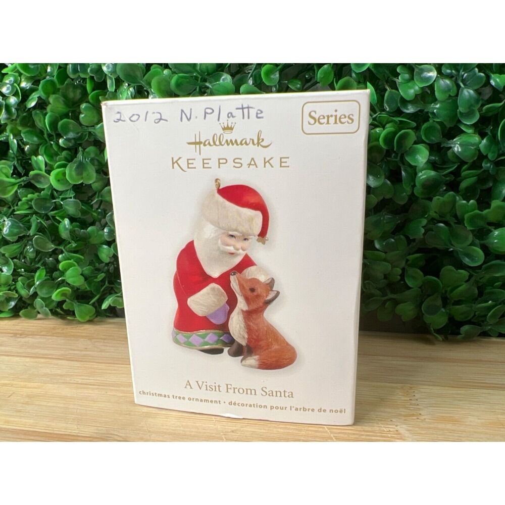 2012 A Visit From Santa #4 In Series Hallmark Keepsake Christmas Ornament
